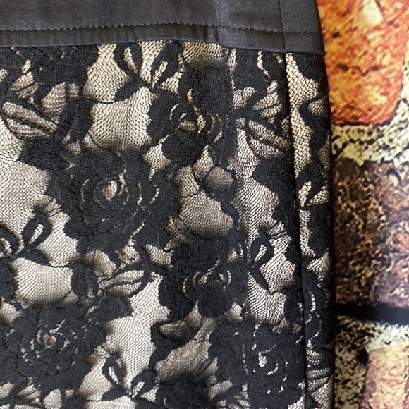 LE Château Black Lace Sexy Pencil Skirt Size 9 - Picture 5 of 7
